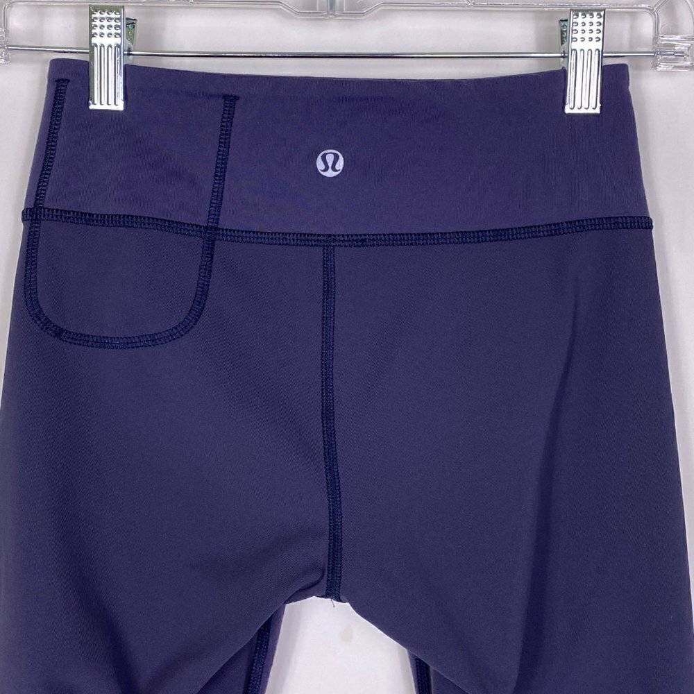 RARE Lululemon Mesh Leg Crop Purple 2 - Picture 5 of 8